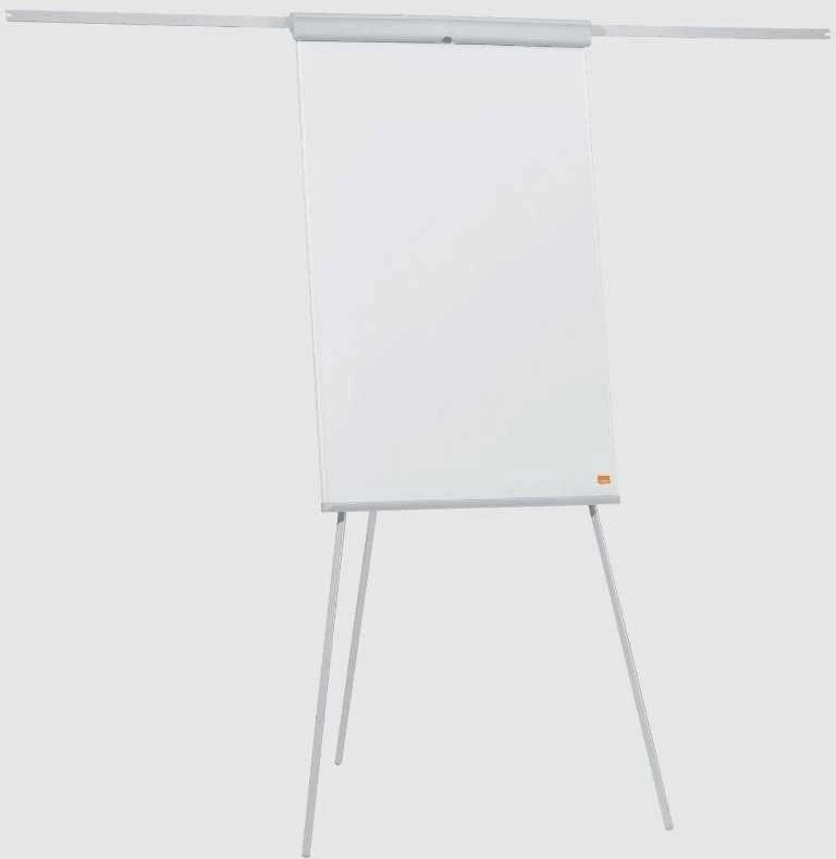 Flipchart Nobo magnetinis, iš lakuoto plieno Essentials, ant trikojo su ištraukiamomis rankenomis