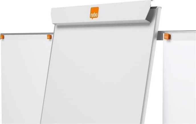 Flipchart Nobo magnetinis, iš lakuoto plieno Essentials, ant trikojo su ištraukiamomis rankenomis