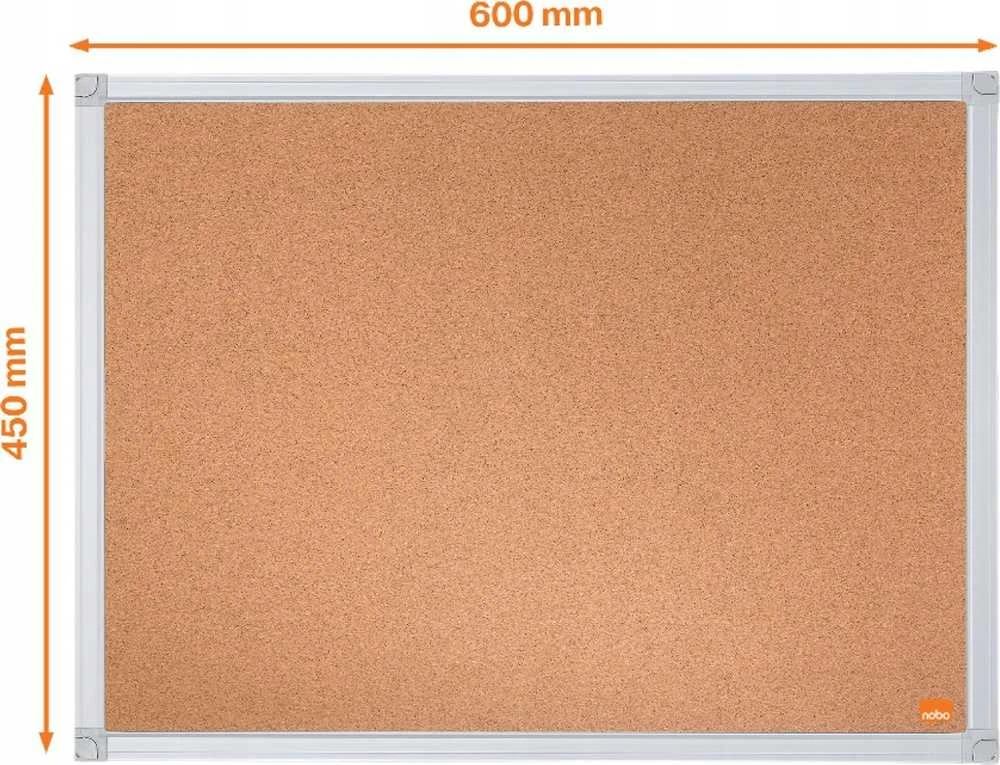 Kamštinė lenta sieninė 600x450 mm su aliuminio rėmeliu