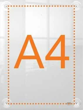 Nobo Premium A4 akrilinis rėmelis su siurbtukais