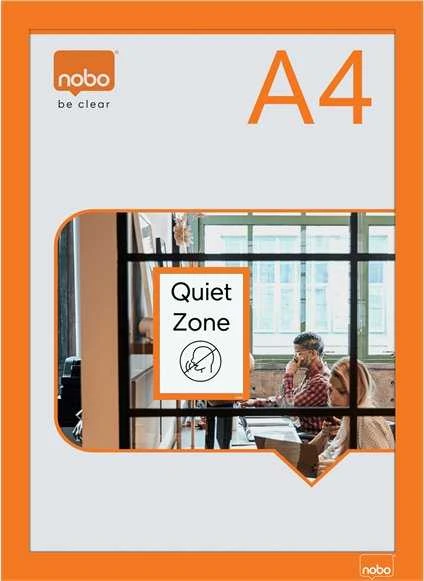 Nobo lipnus magnetinis rėmelis A4, 2 vnt., oranžinis