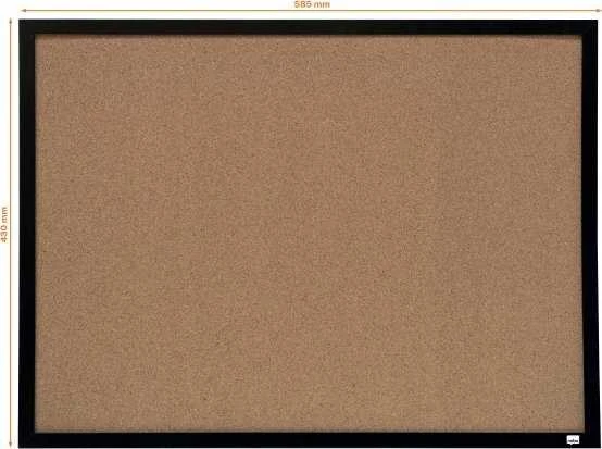 Nobo kamštinė lenta su juodu rėmu 585x430 mm