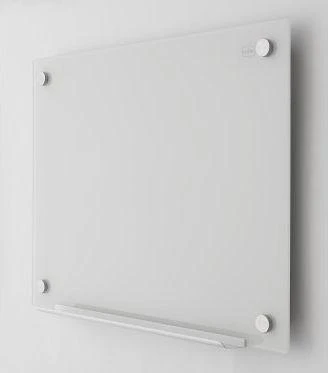 Nobo maža stiklinė magnetinė lenta su sausai valomu paviršiumi, 450 x 450 mm balta