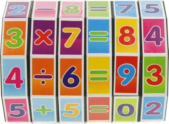 Lean Toys Edukacinis matematinis kubas Cartoon
