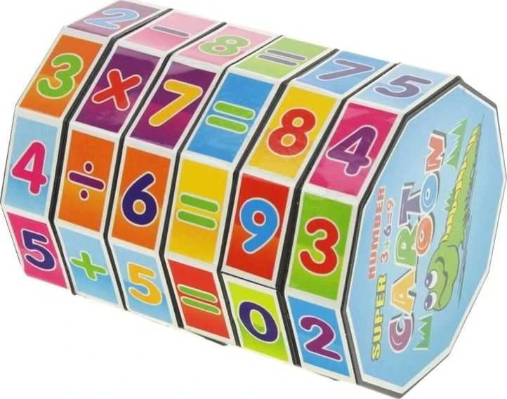 Lean Toys Edukacinis matematinis kubas Cartoon