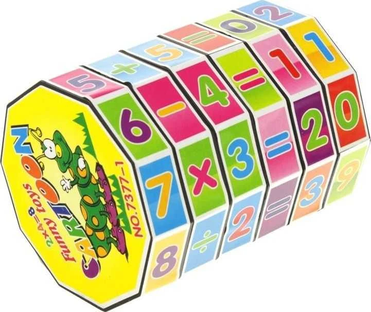 Lean Toys Edukacinis matematinis kubas Cartoon
