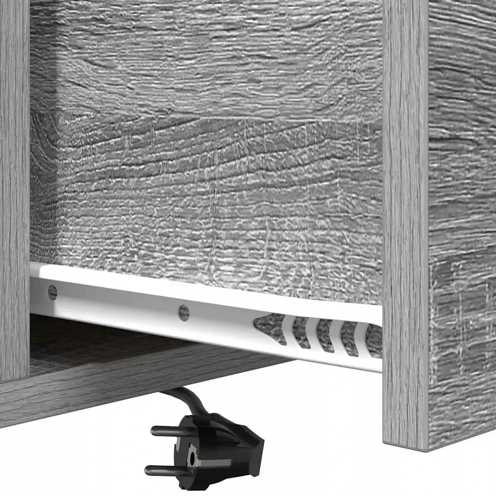 Šalia lovos spintelė 2 pcs Pilkas Sonoma 40 x 31 x 60 cm