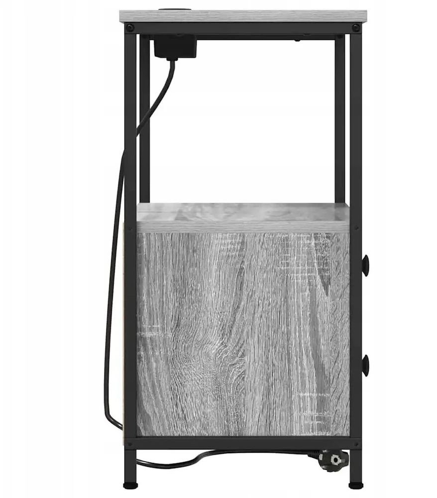Šalia lovos spintelė 2 pcs Pilkas Sonoma 40 x 31 x 60 cm