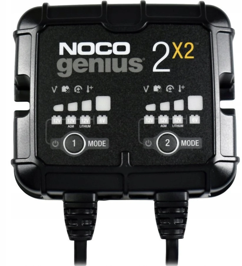 Noco GENIUS2X2 4A 2 bankų akumuliatorių įkroviklis