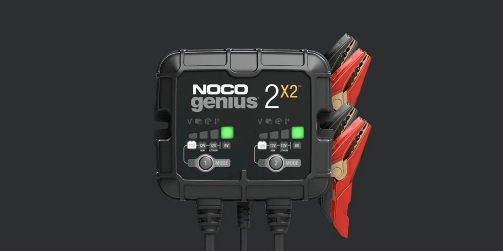 Noco GENIUS2X2 4A 2 bankų akumuliatorių įkroviklis