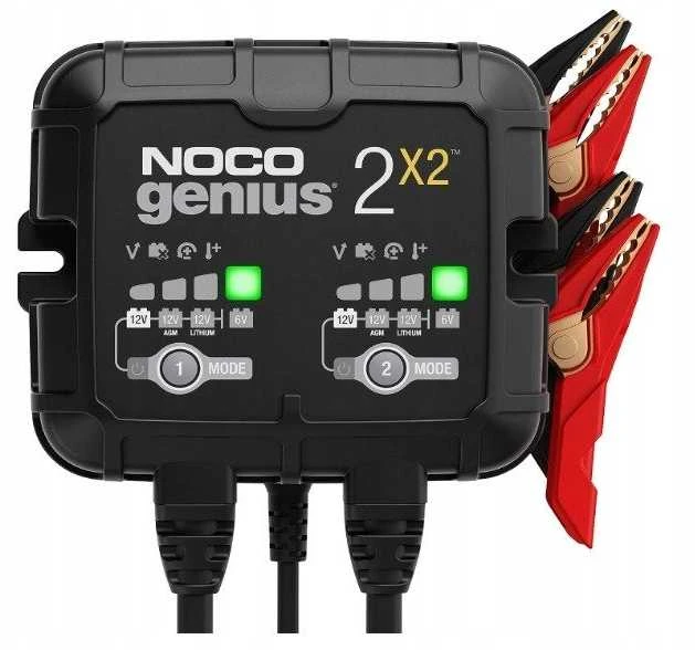 Noco GENIUS2X2 4A 2 bankų akumuliatorių įkroviklis