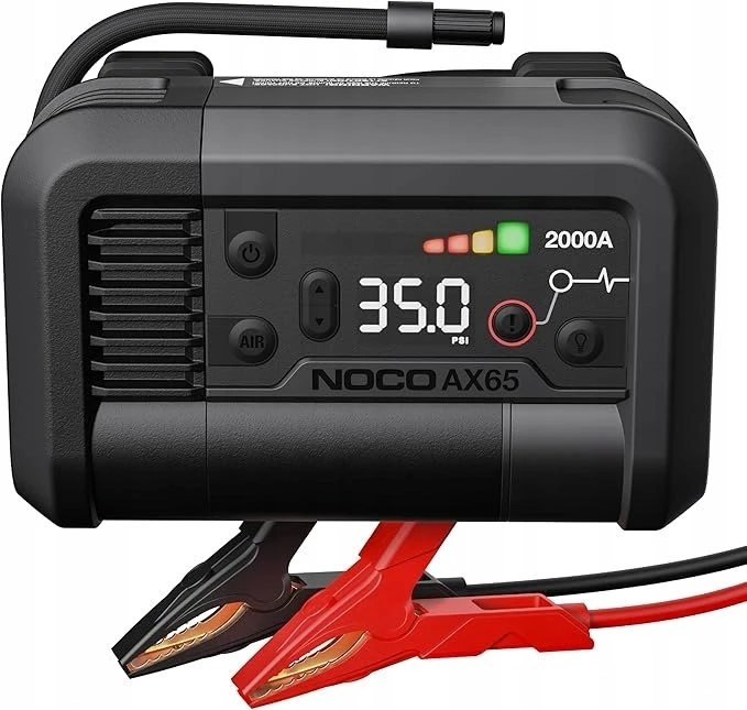 NOCO AX65 | Oro pagalbinis įkroviklis 12 V 2000 A | Užvedimo jungiklis ir oro kompresorius