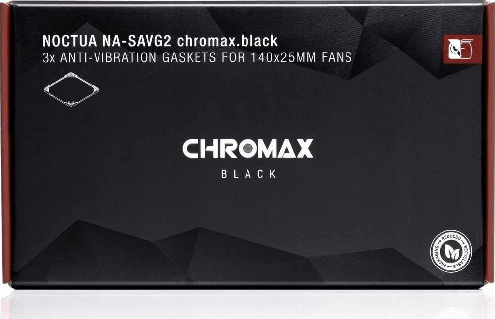 Noctua NA-SAVG2 chromax juodas Anti-Vibration Pads - juodos spalvos