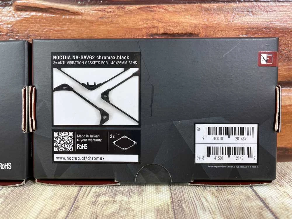 Noctua NA-SAVG2 chromax juodas Anti-Vibration Pads - juodos spalvos