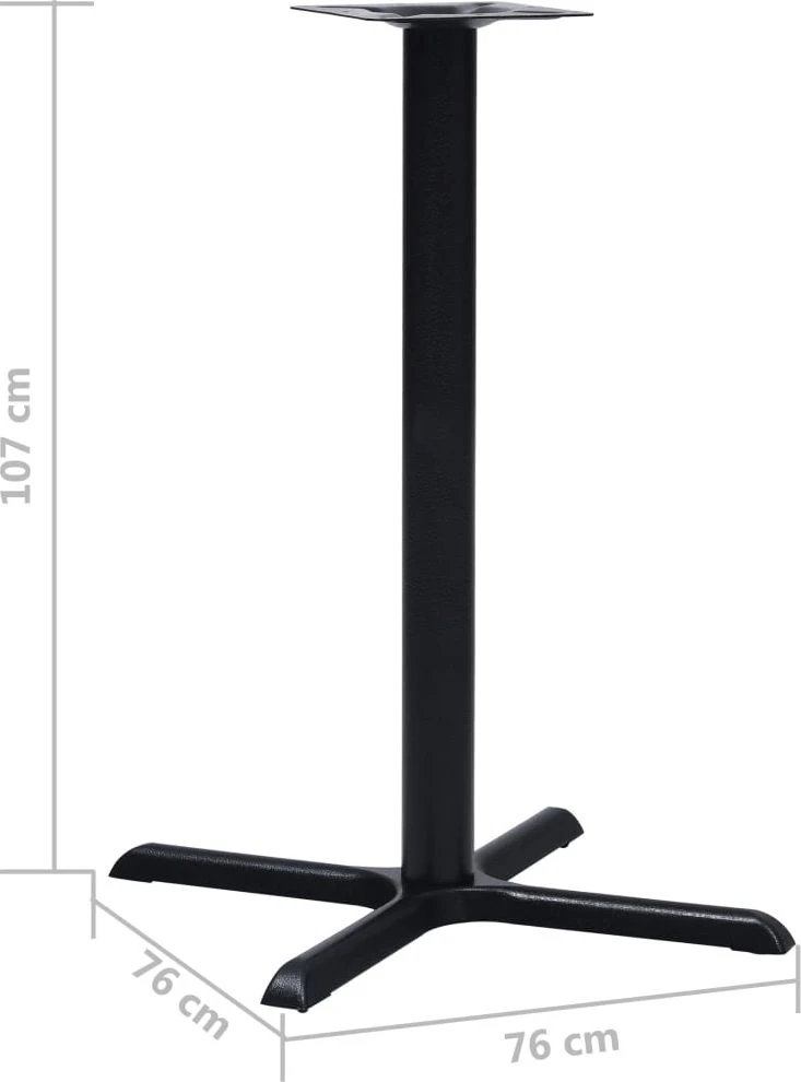 Bistro stalo koja, juodos spalvos, 76x76x107cm, ketus