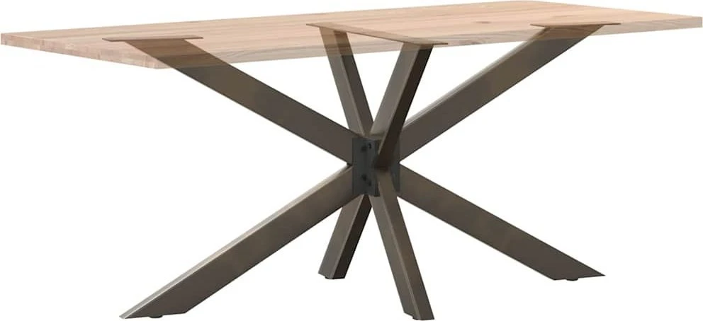 Valgomojo stalo koja, voro formos, juoda, 150x78x(72-73) cm, plienas