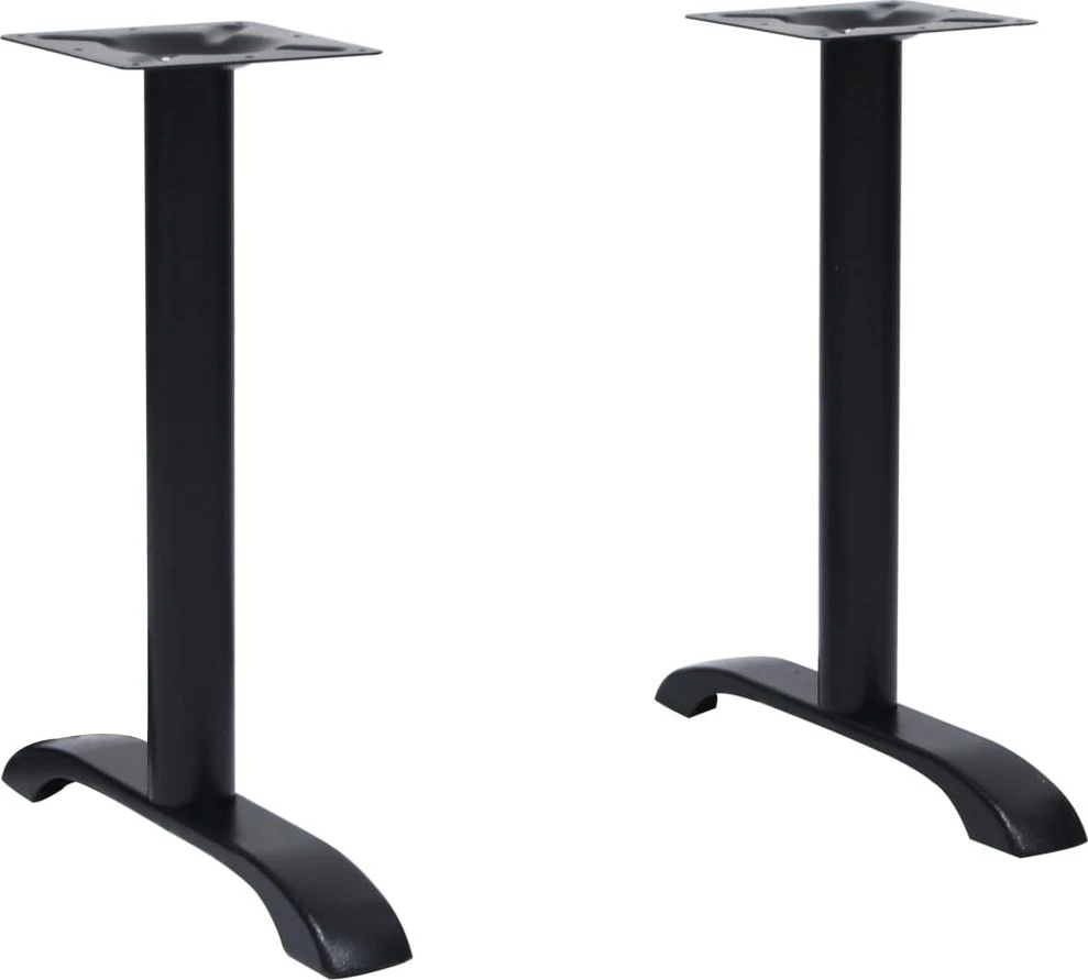 Bistro stalo kojos, 2 vnt., juodos, 61x8x72 cm, ketaus