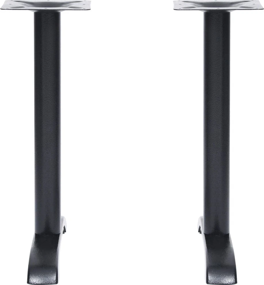 Bistro stalo kojos, 2 vnt., juodos, 61x8x72 cm, ketaus