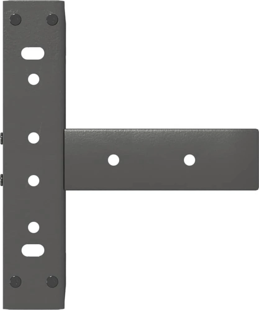 Kavos staliuko kojelės, T formos, 2 vnt., antracito spalvos, 38x25x(42-43) cm, plienas