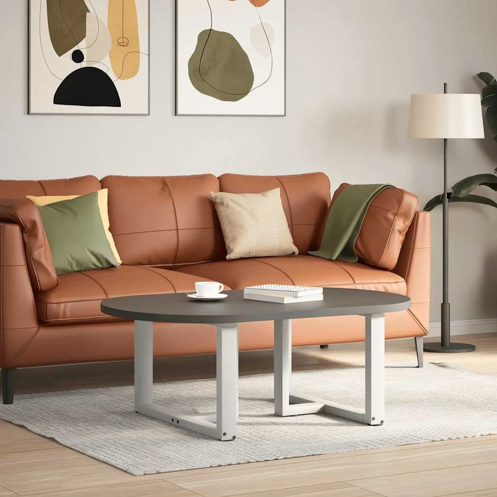 Kavos staliuko kojelės, 2 vnt., baltos, 60x25x(42-43) cm, plienas