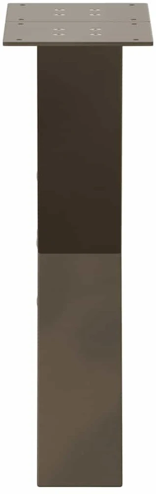 Kavos staliuko kojelės, X formos, 2 vnt., natūralus plienas, 28x(42-43) cm, plienas