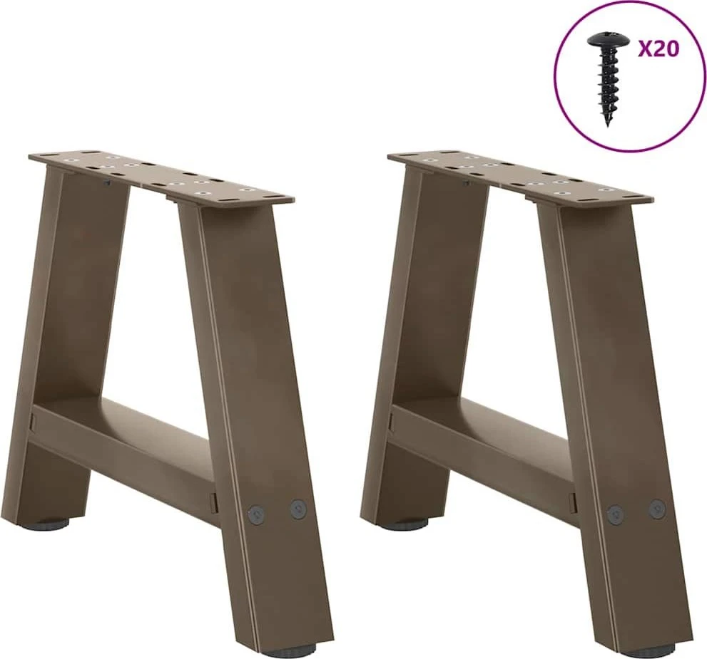 Kavos staliuko kojelės, A formos, 2 vnt., 40x(30-31) cm, plienas