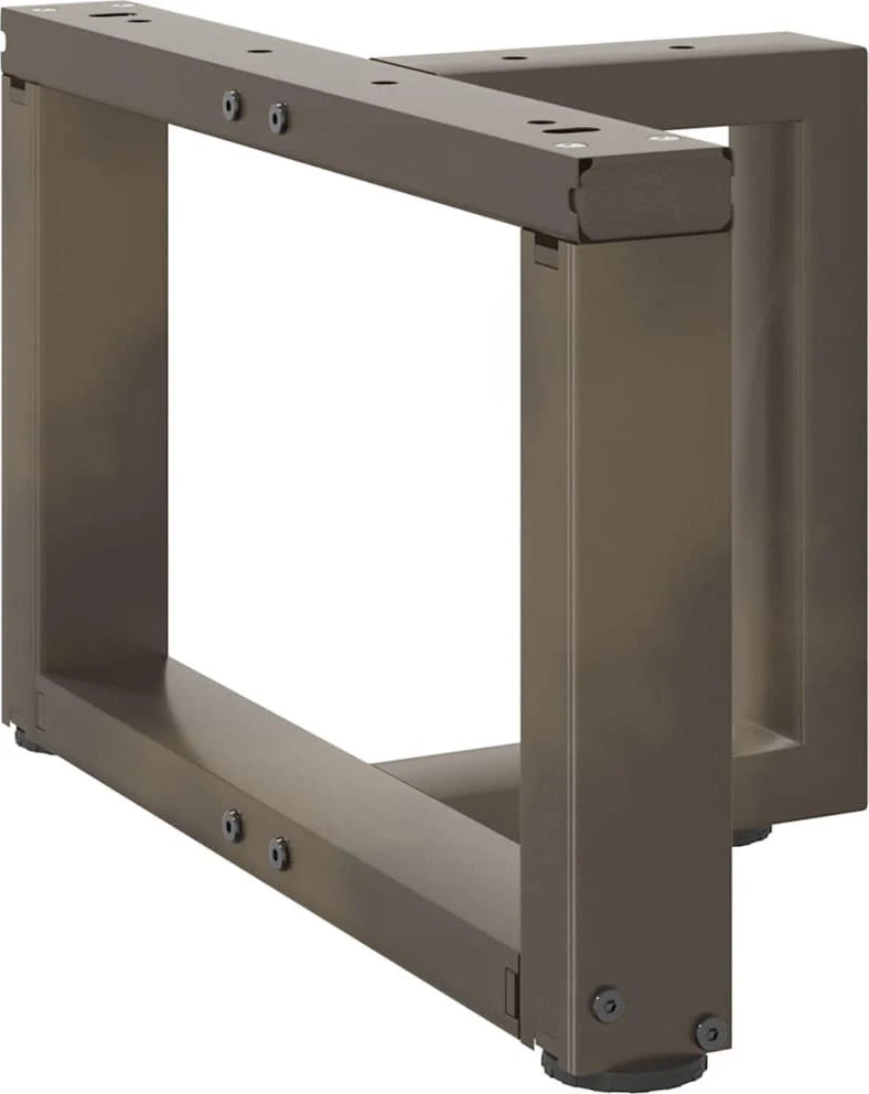 Kavos staliuko kojelės, T formos, 2 vnt., juodos, 50x25x(30-31) cm, plienas
