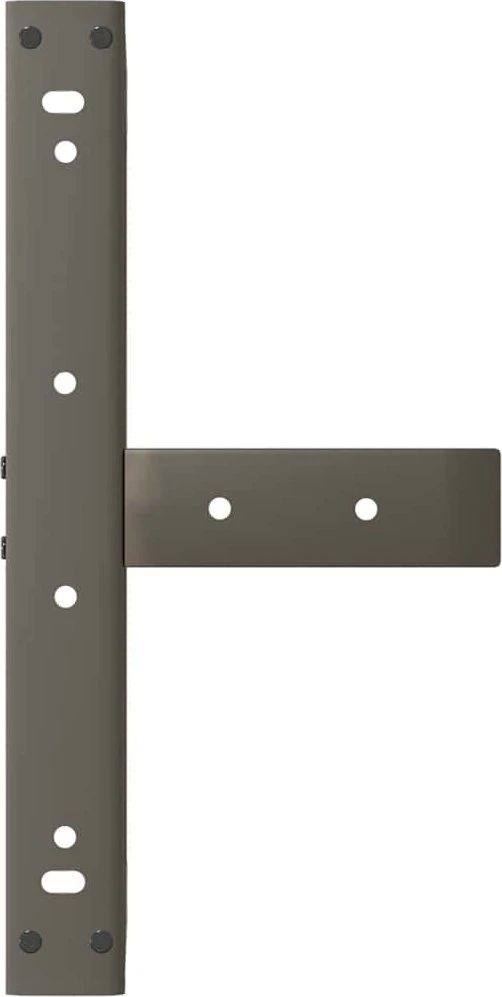 Kavos staliuko kojelės, T formos, 2 vnt., juodos, 50x25x(30-31) cm, plienas
