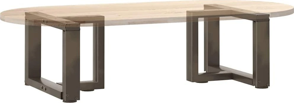 Kavos staliuko kojelės, T formos, 2 vnt., juodos, 50x25x(30-31) cm, plienas