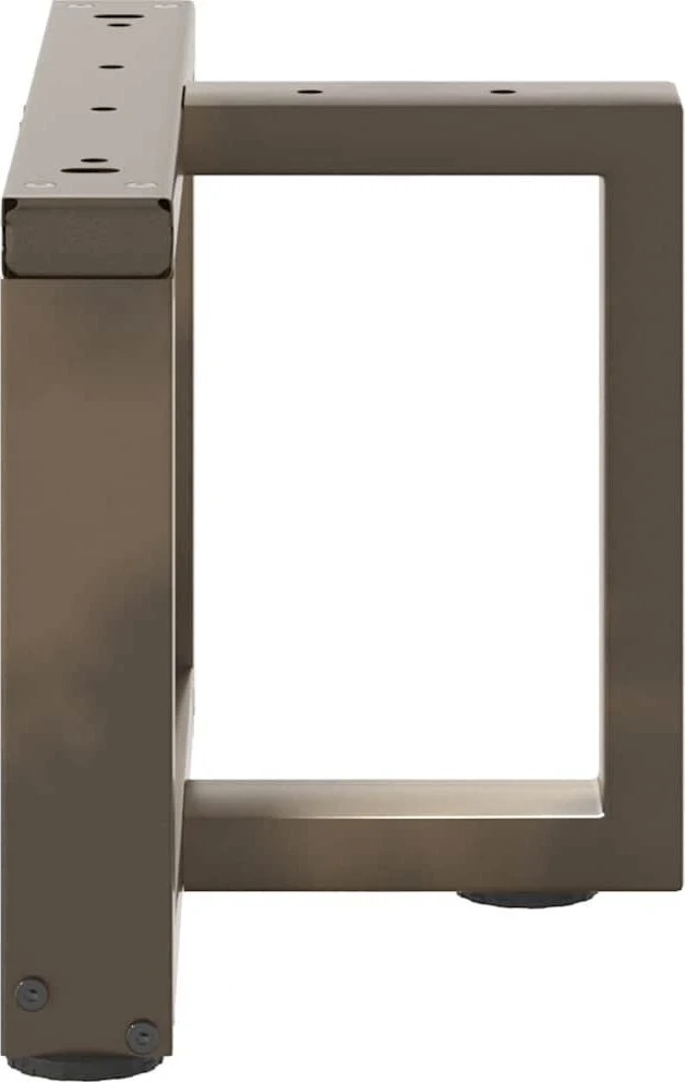 Kavos staliuko kojelės, T formos, 2 vnt., juodos, 50x25x(30-31) cm, plienas