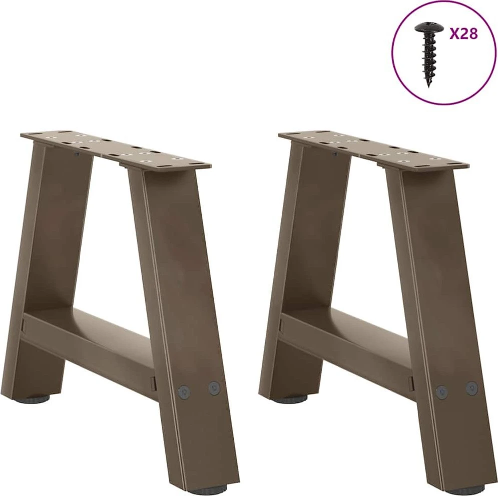 Kavos staliuko kojelės, A formos, 2 vnt., 50x(30-31) cm, plienas