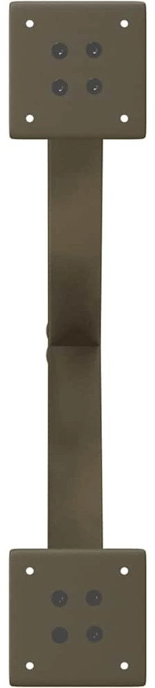 Kavos staliuko kojelės, X formos, 2 vnt., natūralus plienas, 50x(42-43) cm, plienas