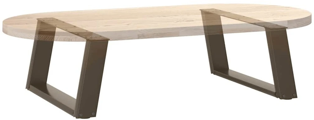 Kavos staliuko kojelės, U formos, 2 vnt., natūralus plienas, 60x(30-31) cm, plienas