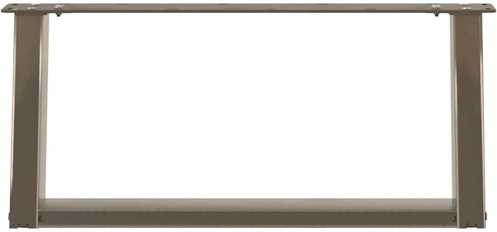Kavos staliuko kojelės, U formos, 2 vnt., natūralus plienas, 60x(30-31) cm, plienas
