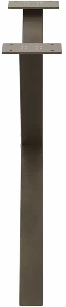 Kavos staliuko kojelės, X formos, 2 vnt., natūralus plienas, 70x(42-43) cm, plienas