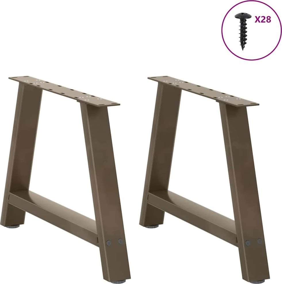 Kavos staliuko kojelės, A formos, 2 vnt., 70x(42-43) cm, plienas