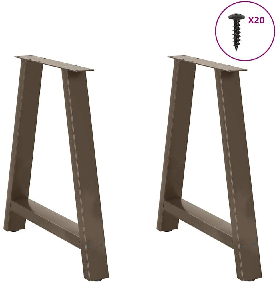 Valgomojo stalo kojelės, A formos, 2 vnt., 70x(72-73) cm, plienas