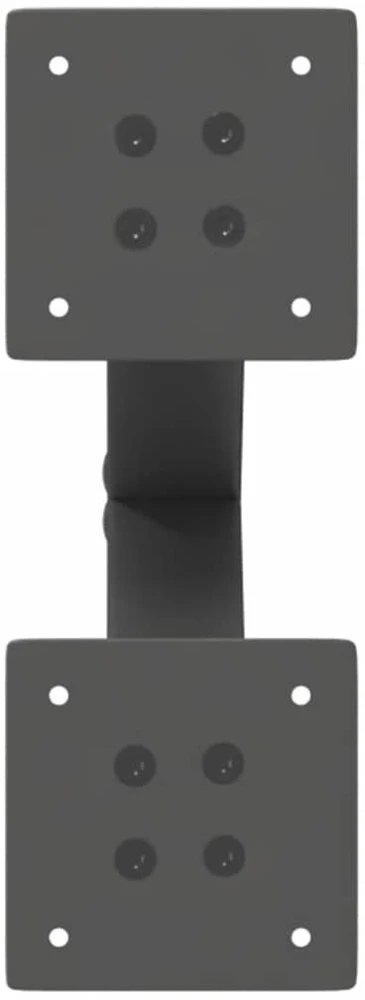 Kavos staliuko kojelės, 2 vnt., antracito spalvos, 28x(42-43) cm, plienas