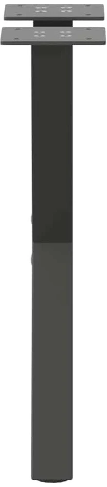 Kavos staliuko kojelės, 2 vnt., antracito spalvos, 38x(42-43) cm, plienas