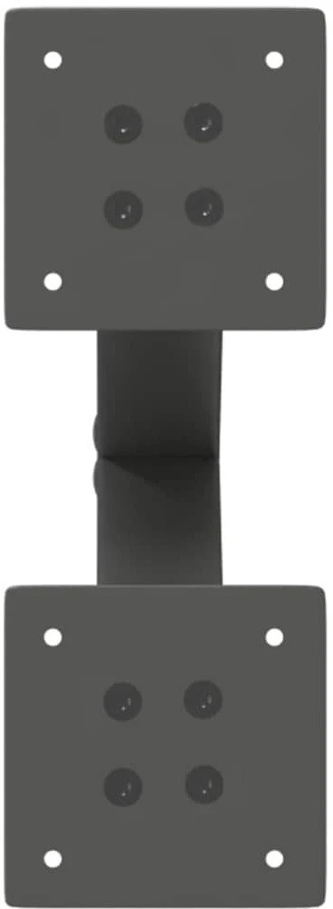 Kavos staliuko kojelės, 2 vnt., antracito spalvos, 38x(42-43) cm, plienas