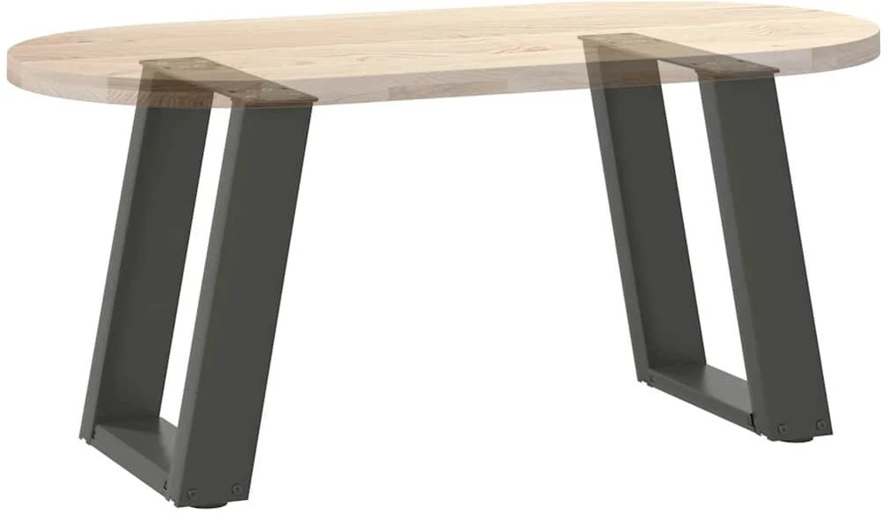 Kavos staliuko kojelės, 2 vnt., antracito spalvos, 28x(42-43) cm, plienas