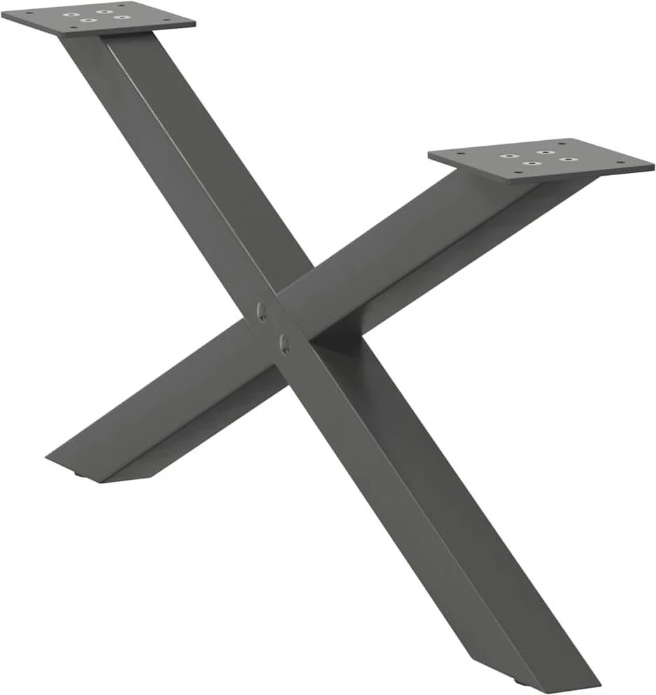 Kavos staliuko kojelės, 2 vnt., antracito spalvos, 70x(30-31) cm, plienas