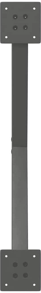 Kavos staliuko kojelės, 2 vnt., antracito spalvos, 70x(30-31) cm, plienas