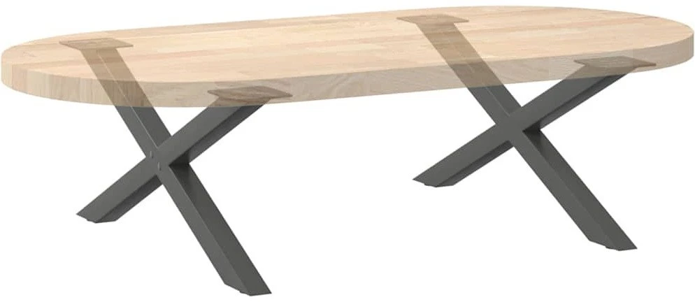 Kavos staliuko kojelės, 2 vnt., antracito spalvos, 70x(30-31) cm, plienas