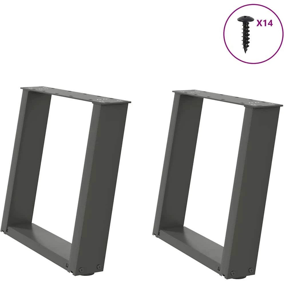 Kavos staliuko kojelės, U formos, 2 vnt., 50x(42-43)cm