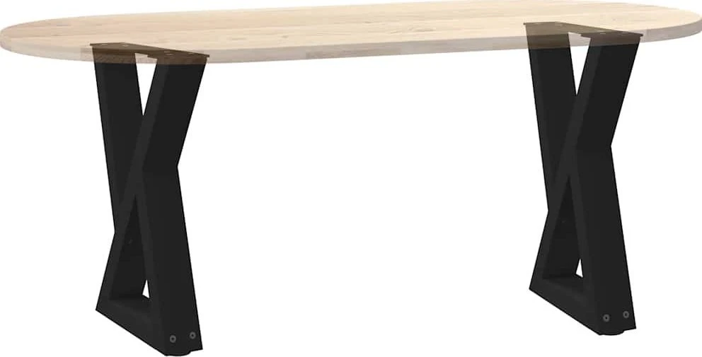 Kavos staliuko kojelės, 2 vnt., juodos, 38x(42-43,3) cm, plienas