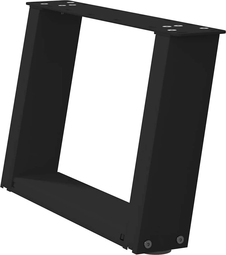 Kavos staliuko kojelės, U formos, 2 vnt., juoda, 40x(30-31)cm