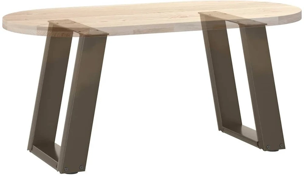 Kavos staliuko kojelės, U formos, 2 vnt., natūralus plienas, 28x(42-43) cm, plienas