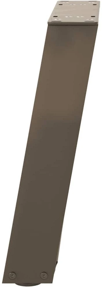 Kavos staliuko kojelės, U formos, 2 vnt., natūralus plienas, 28x(42-43) cm, plienas