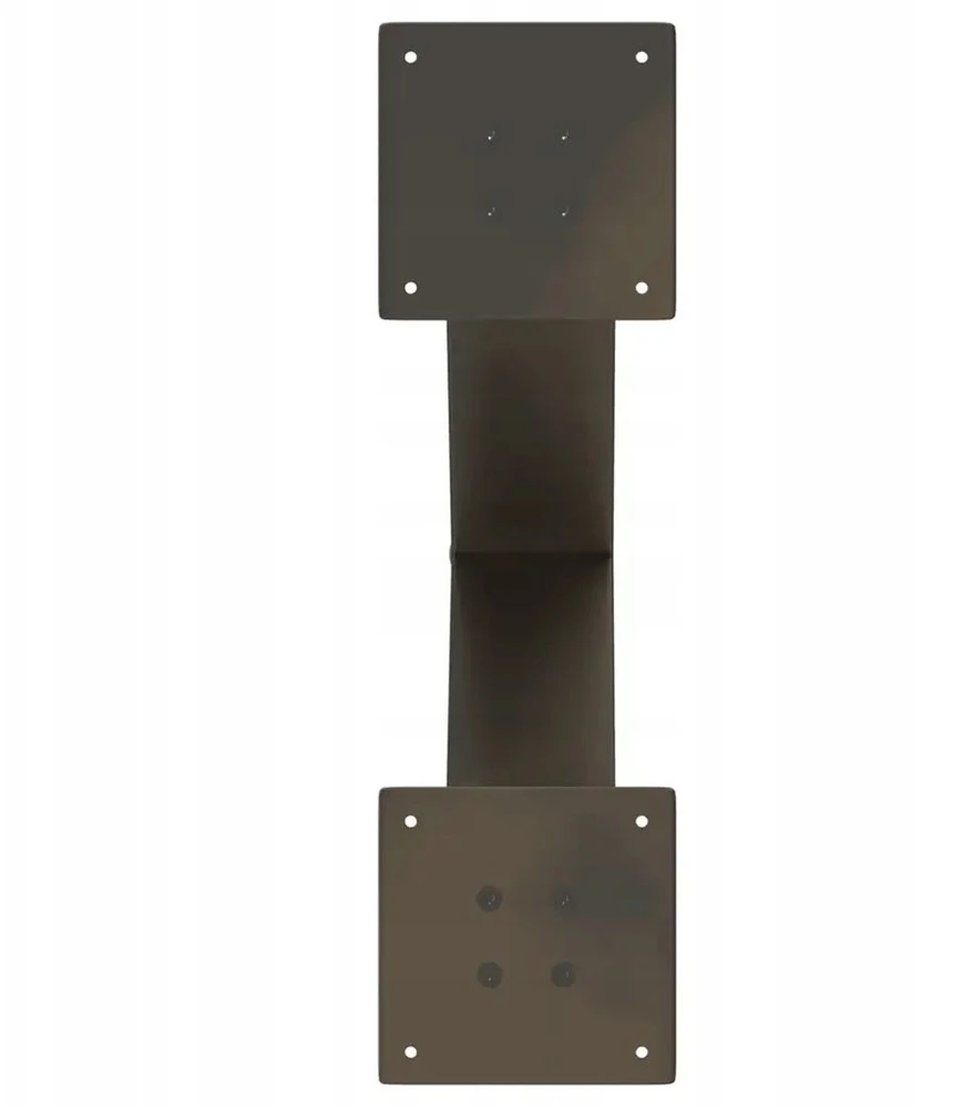 Kavos staliuko kojelės, X formos, 2 vnt., natūralus plienas, 50x(42-43) cm, plienas